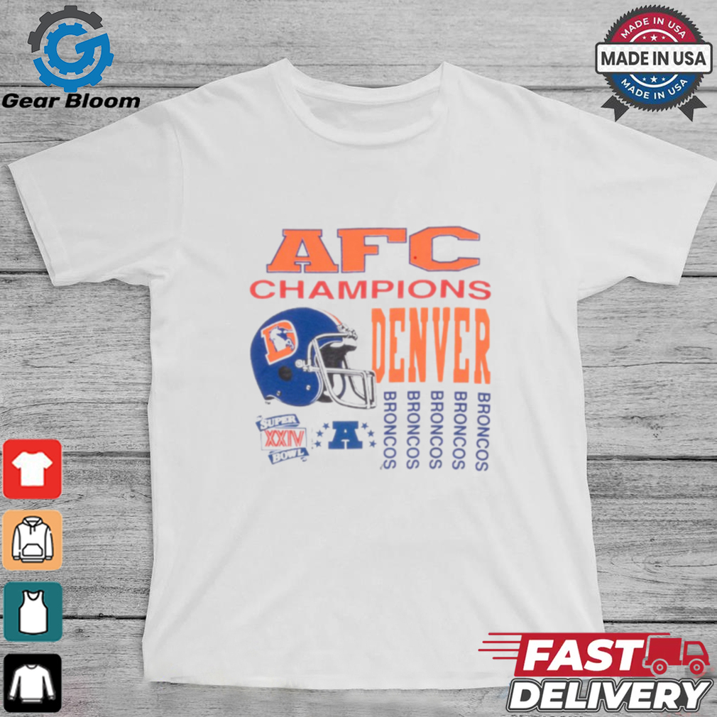 NFL BRONCOS AFC CHAMPIONS 1989 Tee Shirt NFL BRONCOS AFC CHAMPIONS 1989 Tee Shirt
