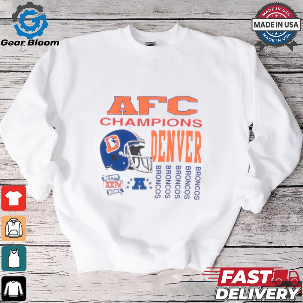 NFL BRONCOS AFC CHAMPIONS 1989 Tee Shirt NFL BRONCOS AFC CHAMPIONS 1989 Tee Shirt