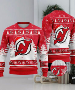 New Jersey Devils Ugly Sweater Christmas Design for Hockey Fans 2024