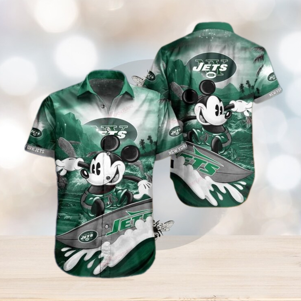 New York Jets Custom Funny Beach Outfit Hawaiian Shirt Men New York Jets Custom Funny Beach Outfit Hawaiian Shirt Men