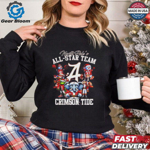 North Pole’s all star team Crimson Tide Christmas shirt