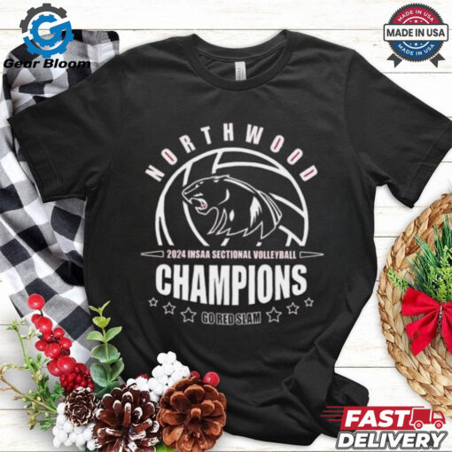 NorthWood Panthers 2024 IHSAA Sectional Volleyball Champions Go Red Slam Shirt