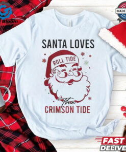 Official Alabama Crimson Tide Santa Loves Crimson Tide Christmas 2024 Shirt