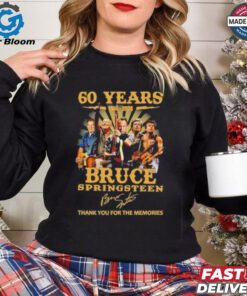 Official Bruce Springsteen 60 Years 1964 2024 Thank You For The Memories Signatures Shirt