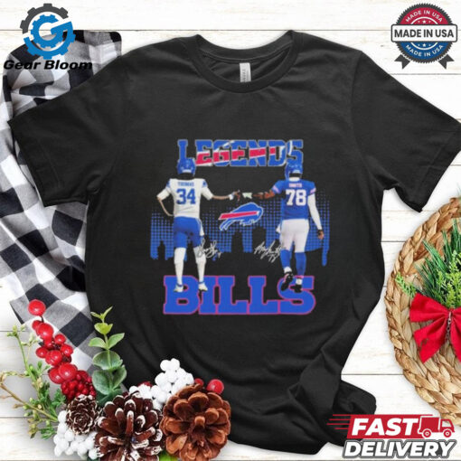 Official Buffalo Bills Legends Thurman Thomas Bruce Smith T Shirt