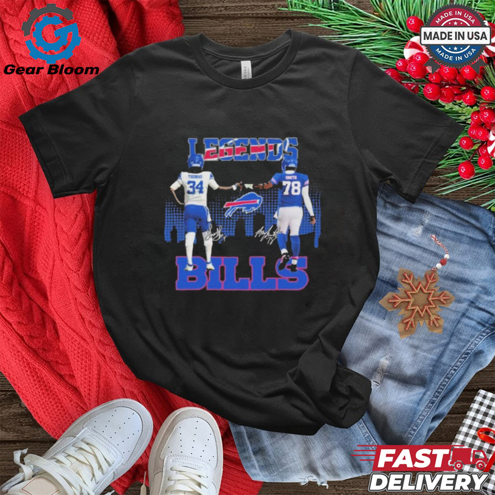 Official Buffalo Bills Legends Thurman Thomas Bruce Smith T Shirt Official Buffalo Bills Legends Thurman Thomas Bruce Smith T Shirt