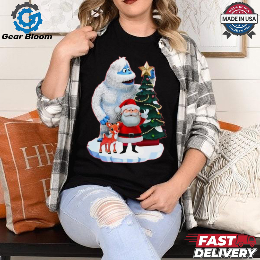 Official Bumble Rudolph And Santa Exclusive Rudolph The Red Nosed Reindeer Christmas Shirt Official Bumble Rudolph And Santa Exclusive Rudolph The Red Nosed Reindeer Christmas Shirt