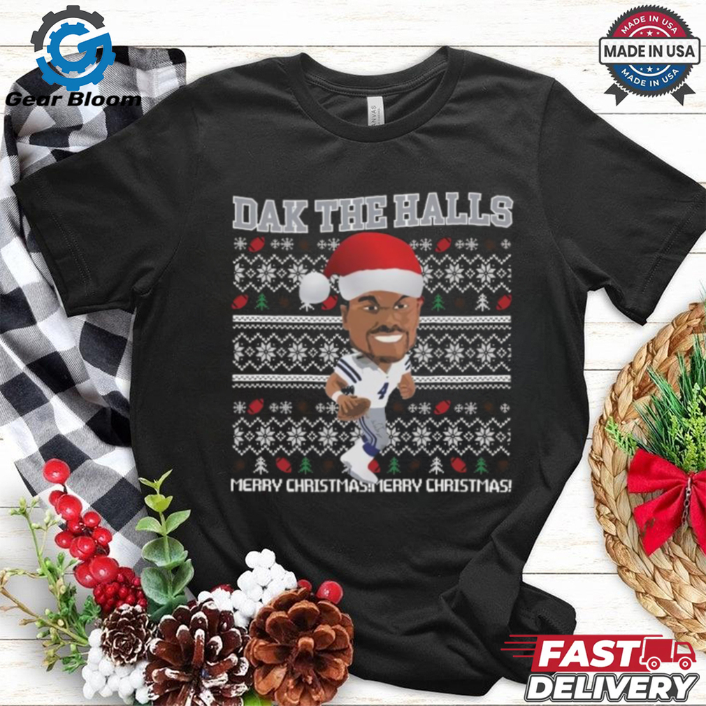 Official Dallas Cowboy Football Dak The Halls Merry Christmas Ugly 2024 Shirt Official Dallas Cowboy Football Dak The Halls Merry Christmas Ugly 2024 Shirt
