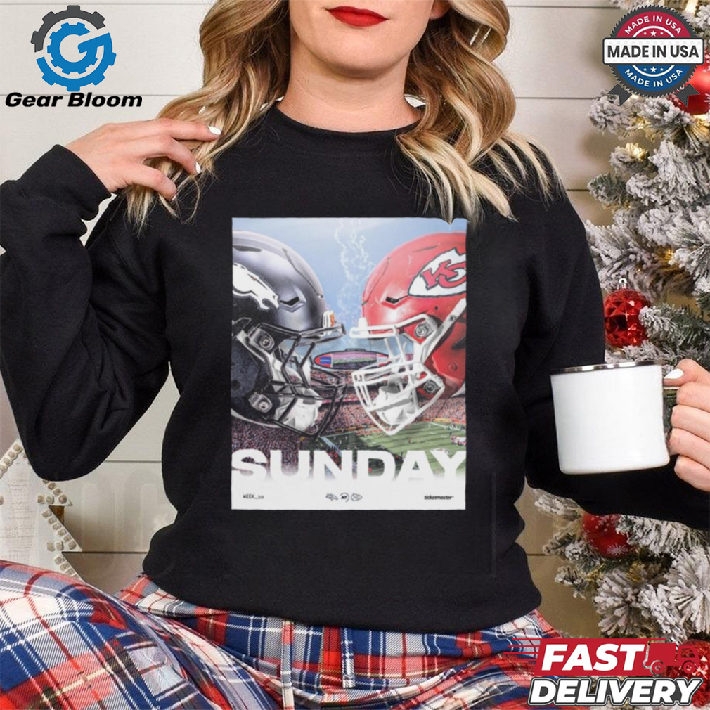 Official Denver Broncos vs Kansas City Chiefs Week 10 2024 AFC West battle Shirt Official Denver Broncos vs Kansas City Chiefs Week 10 2024 AFC West battle Shirt