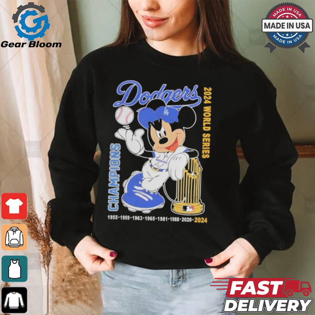 Official Dodgers MLB x Mickey Mouse 2024 World Series Champions T Shirt Official Dodgers MLB x Mickey Mouse 2024 World Series Champions T Shirt