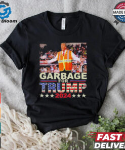Official Garbage For Trump 2024 Trump Supporter Donald Trump Garbage Man Trash Truck T shirt