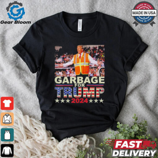Official Garbage For Trump 2024 Trump Supporter Donald Trump Garbage Man Trash Truck T shirt