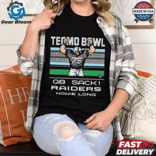 Official Homage Howie Long NFL Las Vegas Raiders Tecmo Bowl Retired Player t shirt
