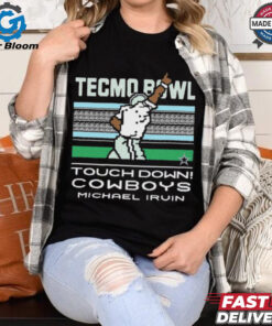 Official Homage Michael Irvin Dallas Cowboys NFL Tecmo Bowl Touchdown Cowboys Retired Player Graphic t shirt