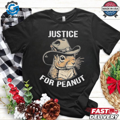 Official Justice for Peanut Squirrel Wearing A Cowboy Hat Shirt
