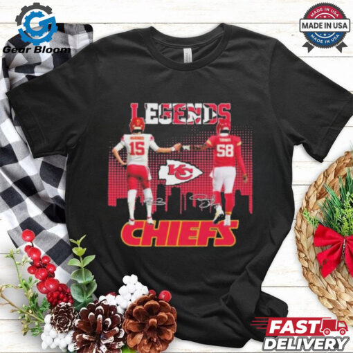 Official Kansas City Chiefs Legends Patrick Mahomes Derrick Thomas T Shirt