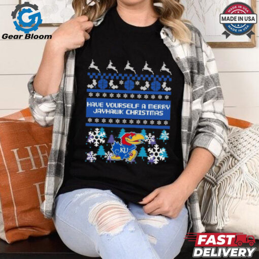 Official Kansas Jayhawk Have Yourself A Merry Jayhawk Christmas 2024 Shirt