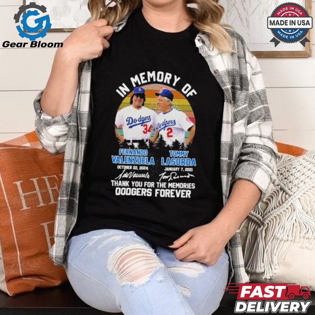 Official Los Angeles Dodgers In Memory Of Fernando Valenzuela Tommy Lasorda T Shirt Official Los Angeles Dodgers In Memory Of Fernando Valenzuela Tommy Lasorda T Shirt