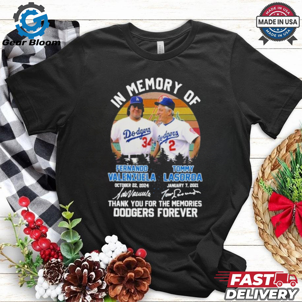 Official Los Angeles Dodgers In Memory Of Fernando Valenzuela Tommy Lasorda T Shirt Official Los Angeles Dodgers In Memory Of Fernando Valenzuela Tommy Lasorda T Shirt