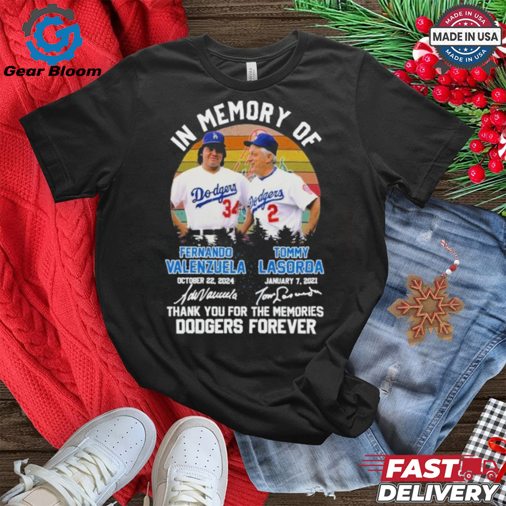 Official Los Angeles Dodgers In Memory Of Fernando Valenzuela Tommy Lasorda T Shirt Official Los Angeles Dodgers In Memory Of Fernando Valenzuela Tommy Lasorda T Shirt