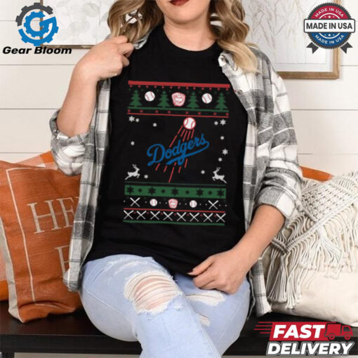 Official Los Angeles Dodgers Mlb Football Ugly Christmas 2024 Shirt