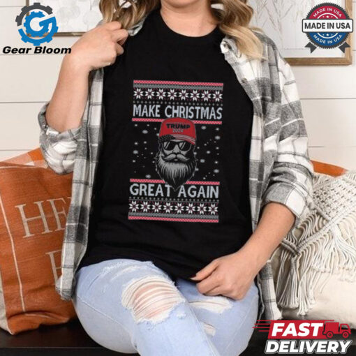 Official Make Christmas Great Again Trump Santa Claus Christmas Ugly 2024 Shirt