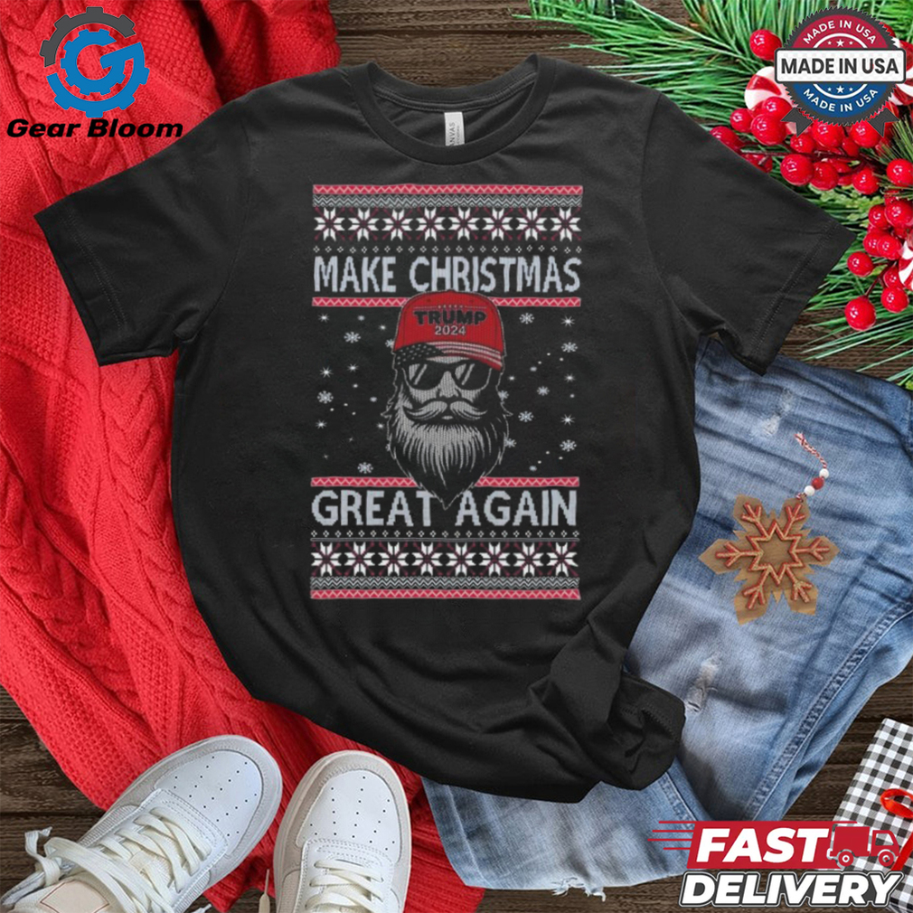 Official Make Christmas Great Again Trump Santa Claus Christmas Ugly 2024 Shirt Official Make Christmas Great Again Trump Santa Claus Christmas Ugly 2024 Shirt