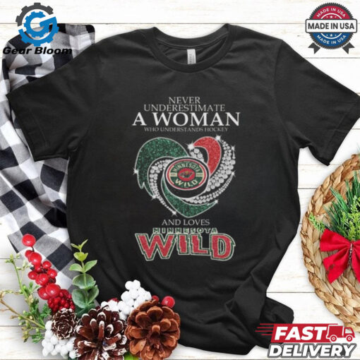 Official Minnesota Wild Never Underestimate A Woman Who Understand Hockey 2024 Shirt