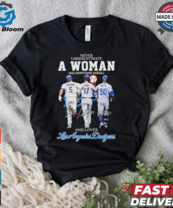 Official Never Underestimate A Woman Who Understands Baseball And Loves Los Angeles Dodgers Freeman. Ohtani And Betts Shirt