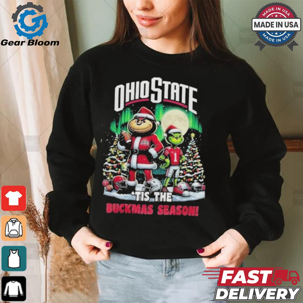 Official Ohio State Buckeyes Tis The Buckmas Season Christmas Shirt Official Ohio State Buckeyes Tis The Buckmas Season Christmas Shirt