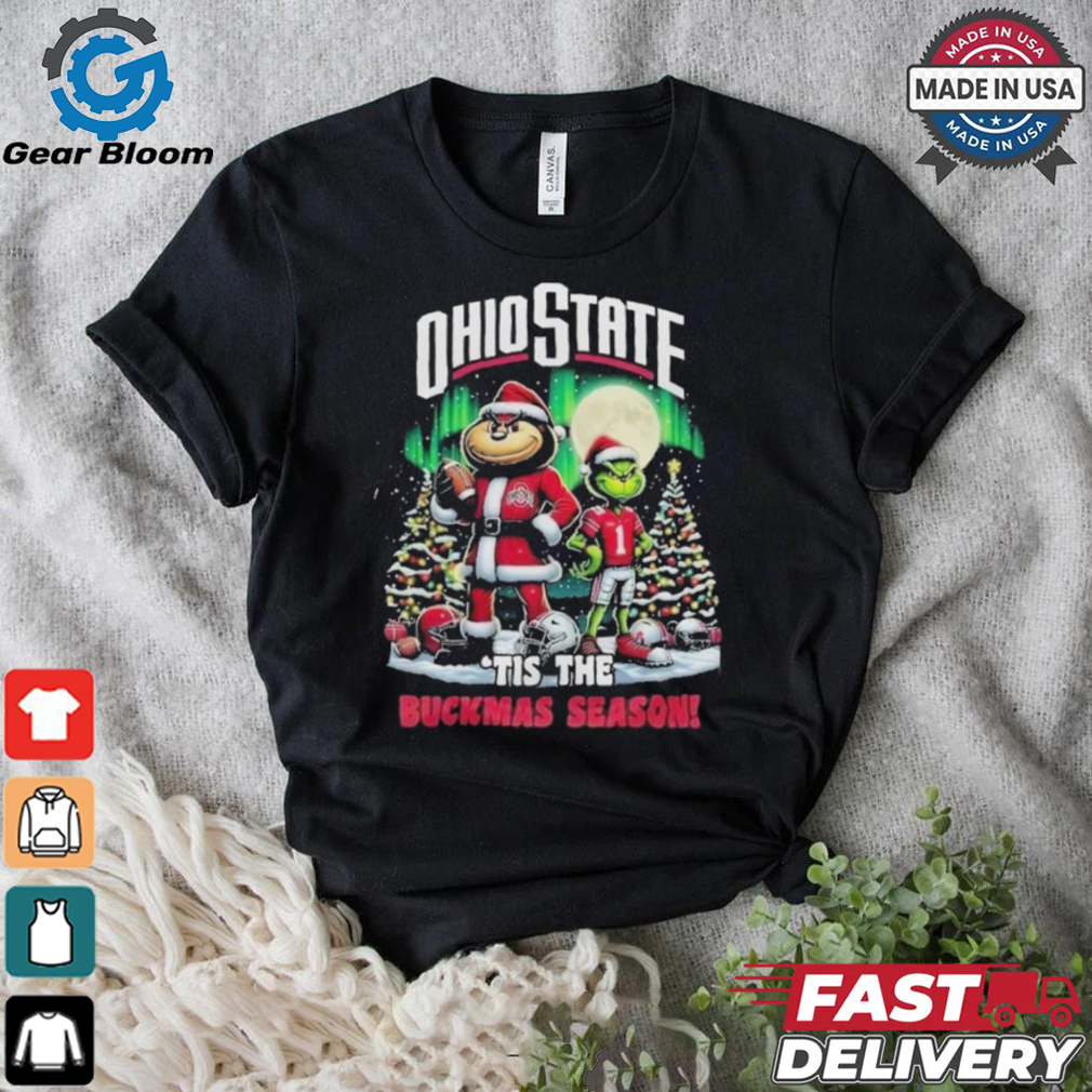 Official Ohio State Buckeyes Tis The Buckmas Season Christmas Shirt Official Ohio State Buckeyes Tis The Buckmas Season Christmas Shirt