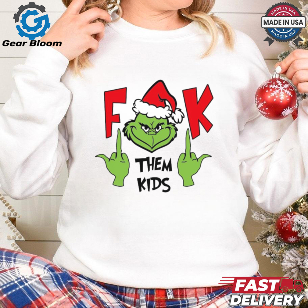 Official Santa Grinch fuck them kids Christmas 2024 Shirt Official Santa Grinch fuck them kids Christmas 2024 Shirt