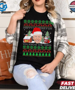 Official Santa Joe Biden Happy uh Merry uh you know the thing Ugly Christmas 2024 Shirt