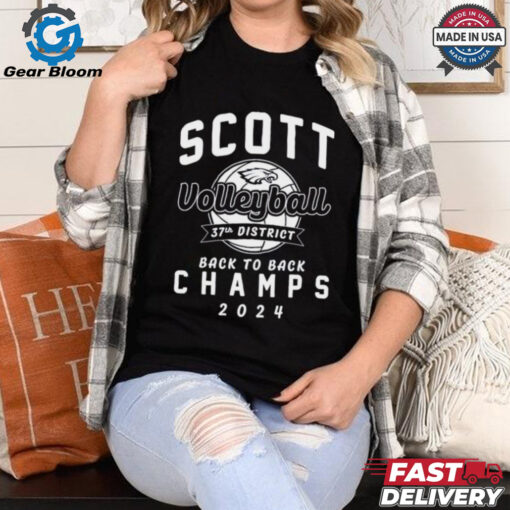 Official Scott Eagles Volleyball Back to Back Champs 2024 37th District t shirt