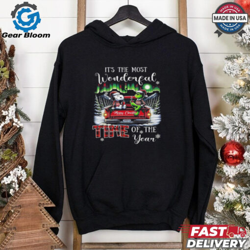 Official Snoopy And Grinch It’s The Most Wonderful Time Of The Year Christmas Shirt