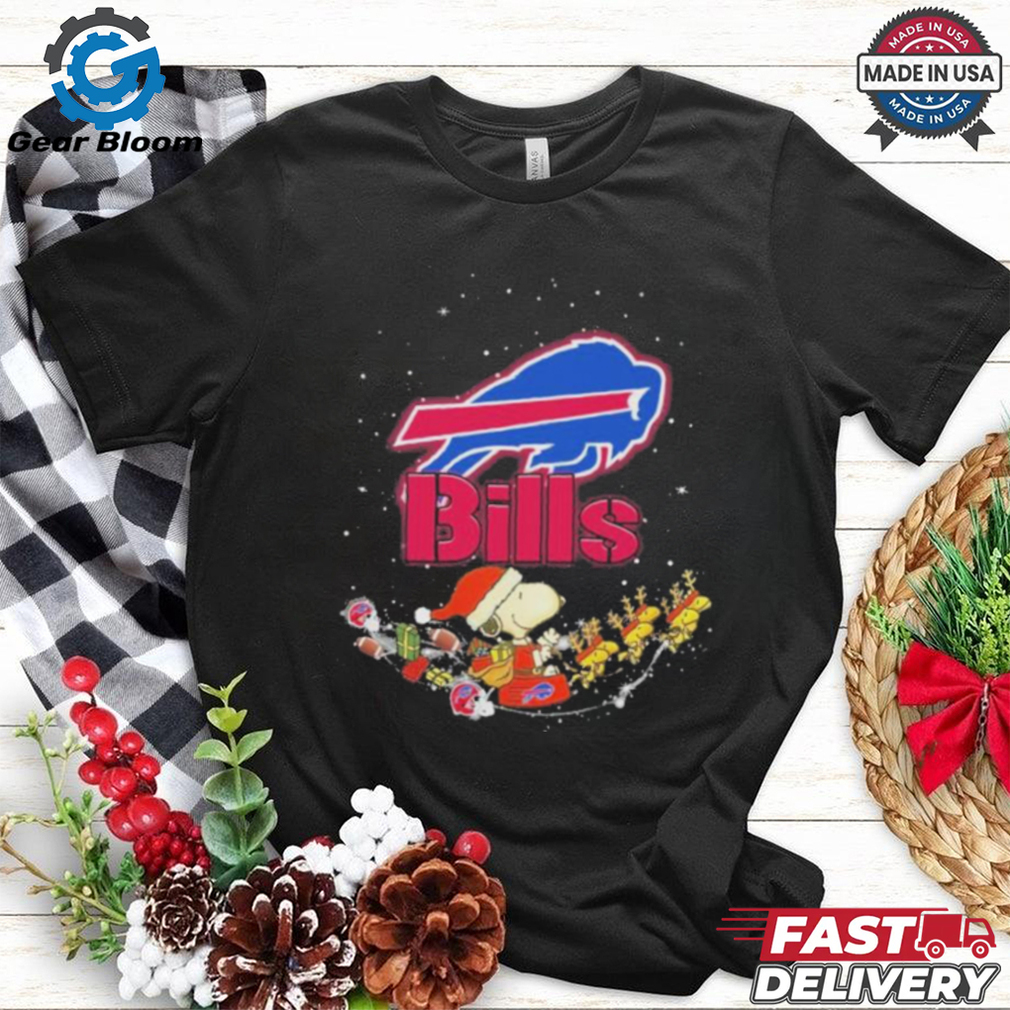 Official Snoopy And Woodstock Sleigh Buffalo Bills Merry Christmas shirt Official Snoopy And Woodstock Sleigh Buffalo Bills Merry Christmas shirt