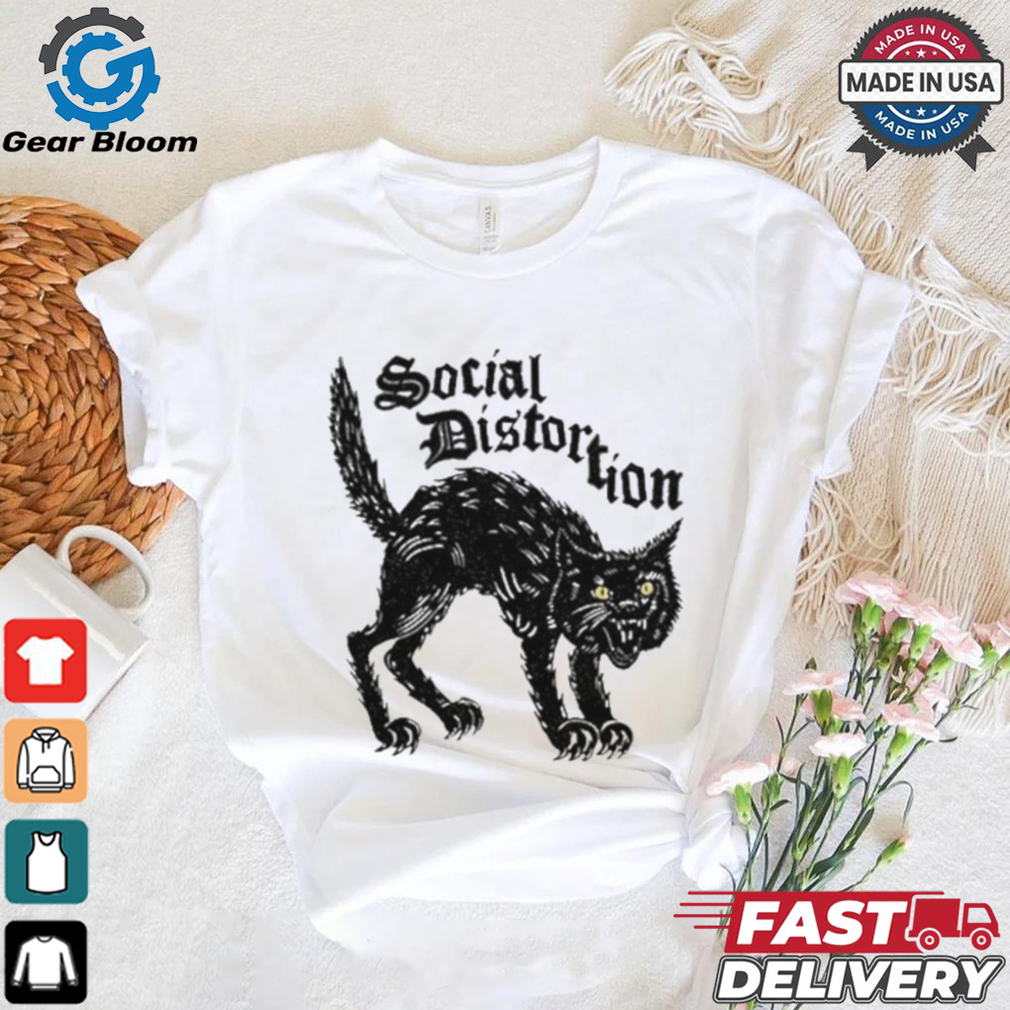 Official Social Distortion Black Kat Meow Shirt Official Social Distortion Black Kat Meow Shirt
