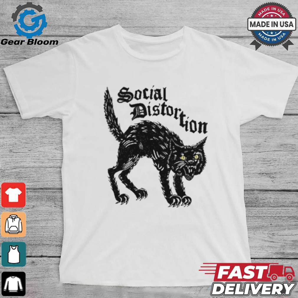 Official Social Distortion Black Kat Meow Shirt Official Social Distortion Black Kat Meow Shirt