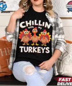 Official Thanksgiving Family Chillin With My Turkeys 2024 T Shirt
