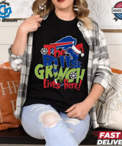 Official The Buffalo Bills Grinch Lives Here Christmas 2024 Shirt