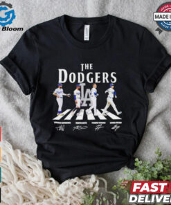 Official The Dodgers Abbey Road Teoscar Hernandez Mookie Betts Freddie Freeman And Shohei Ohtani Signatures Shirt