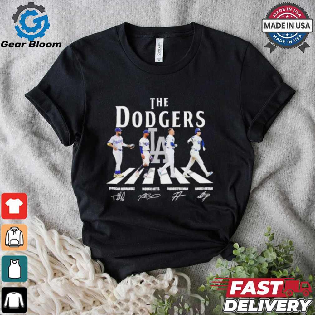 Official The Dodgers Abbey Road Teoscar Hernandez Mookie Betts Freddie Freeman And Shohei Ohtani Signatures Shirt Official The Dodgers Abbey Road Teoscar Hernandez Mookie Betts Freddie Freeman And Shohei Ohtani Signatures Shirt