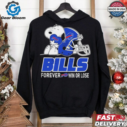 Official The Peanuts Movie Snoopy X Buffalo Bills Forever Win Or Lose Shirt