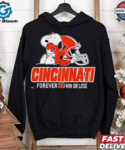 Official The Peanuts Movie Snoopy X Cincinnati Bengals Forever Win Or Lose Shirt