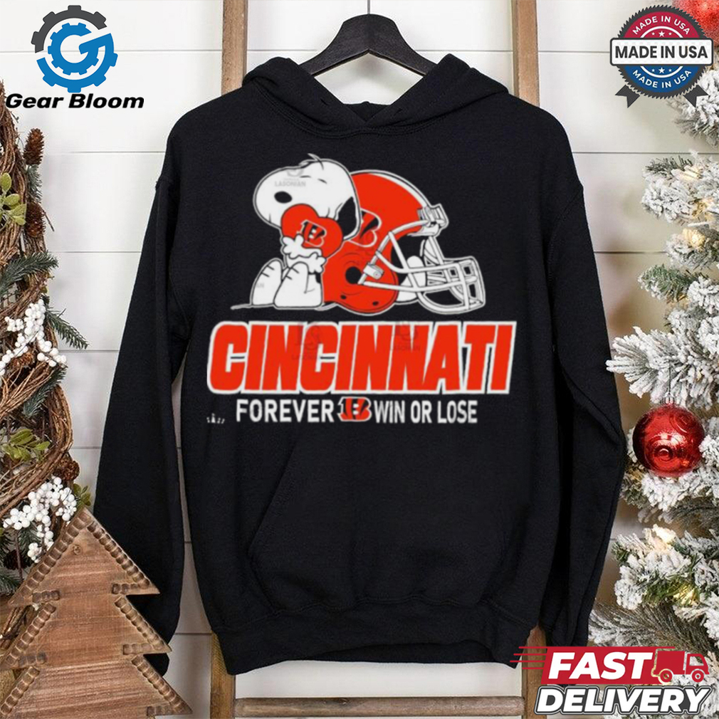 Official The Peanuts Movie Snoopy X Cincinnati Bengals Forever Win Or Lose Shirt Official The Peanuts Movie Snoopy X Cincinnati Bengals Forever Win Or Lose Shirt