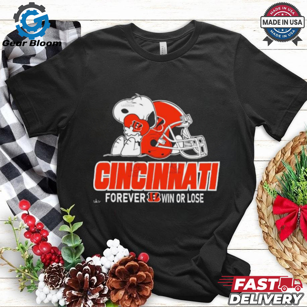 Official The Peanuts Movie Snoopy X Cincinnati Bengals Forever Win Or Lose Shirt Official The Peanuts Movie Snoopy X Cincinnati Bengals Forever Win Or Lose Shirt