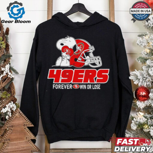 Official The Peanuts Movie Snoopy X San Francisco 49ers Forever Win Or Lose Shirt