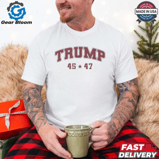 Official Trump Won 2024 Election 45 47 President Victory Inauguration T Shirt