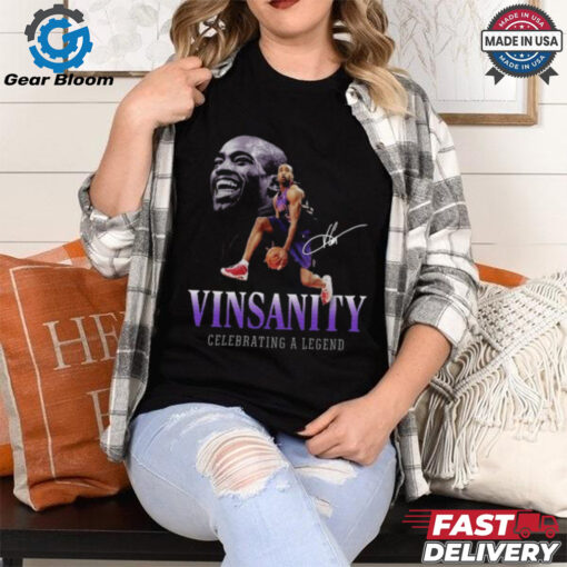 Official Vince Carter Vinsanity Toronto Raptors Celebrating A Legend Signature t shirt