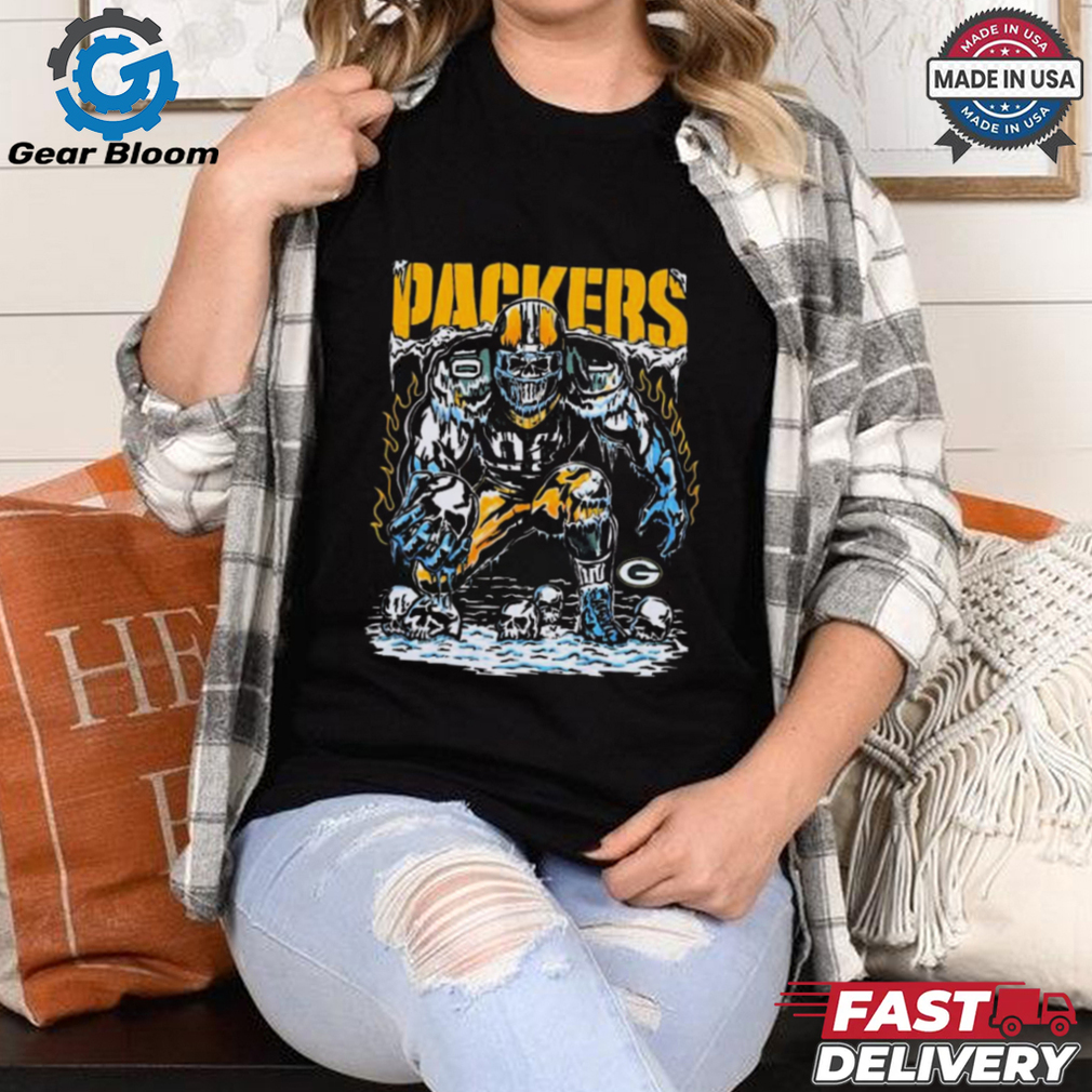 Official Warren Lotas x Green Bay Packers Skeleton NFL Football t shirt Official Warren Lotas x Green Bay Packers Skeleton NFL Football t shirt